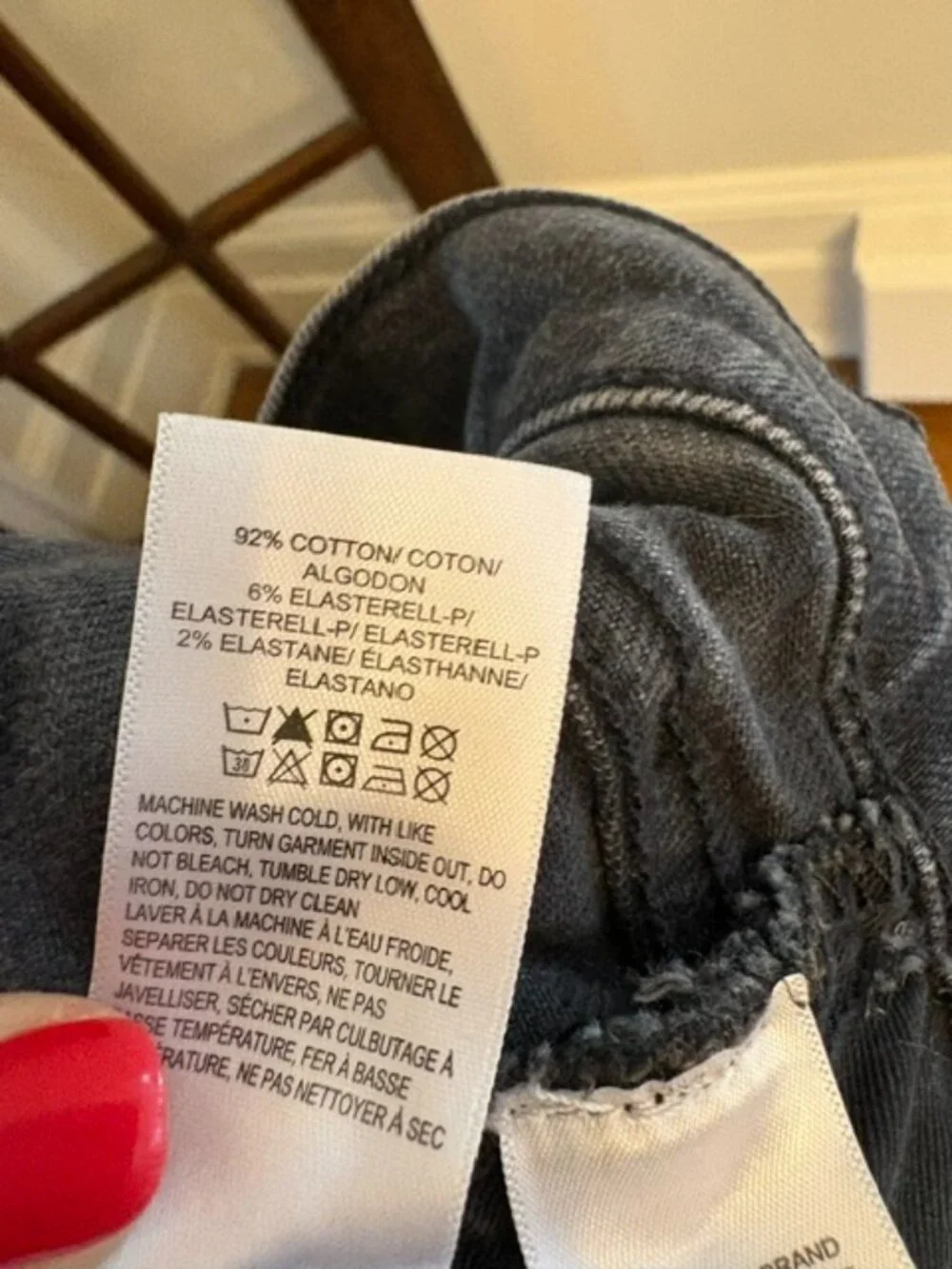 Lucky Brand Black Denim Distressed Athletic Straight Short, Size 31